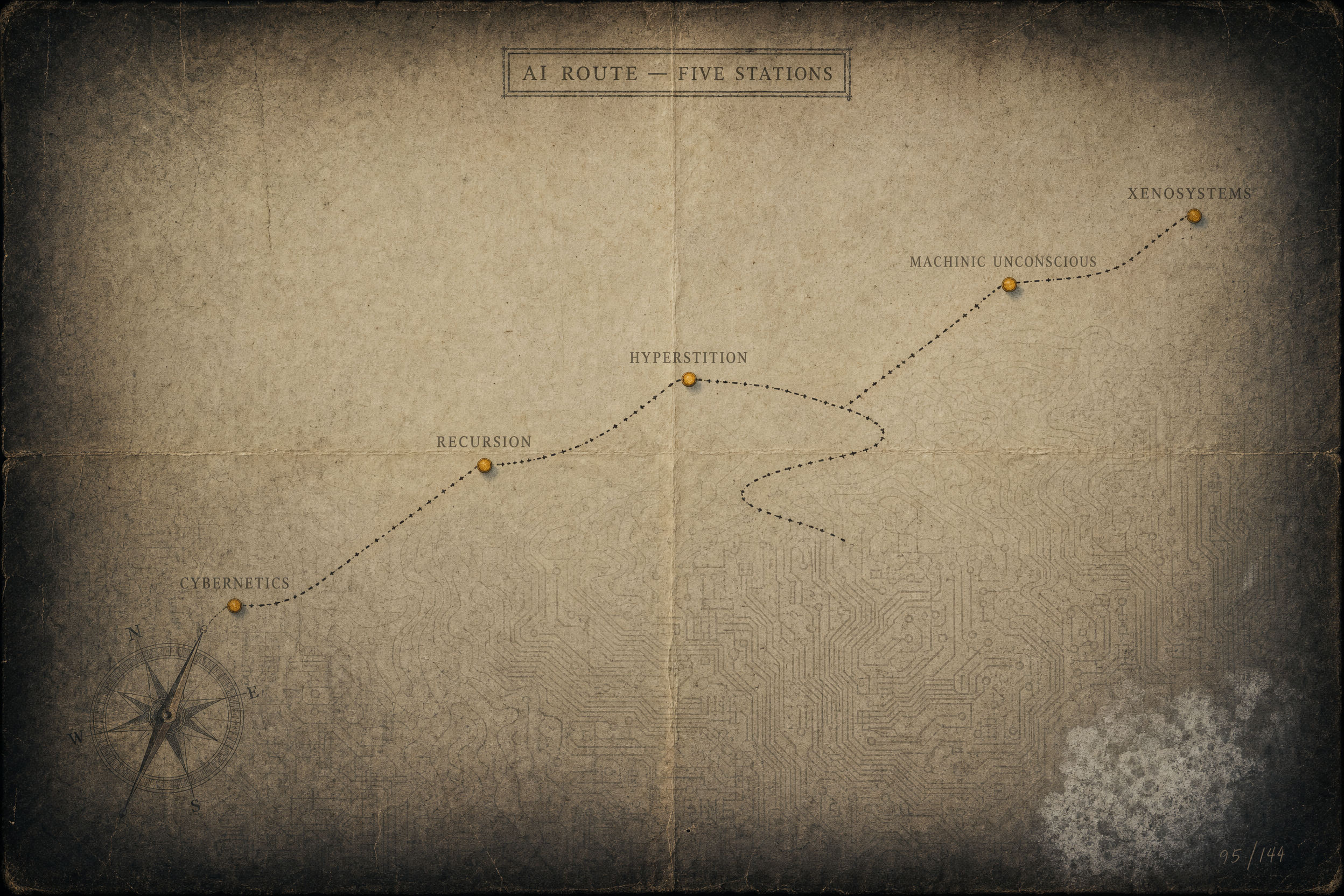 route map for AI Route: CCRU and AI, 2026-03-11-land-ai-transcripts.md, Parisi - Biotech- Life by Contagion, AI, Basilisk, and Recursive Intelligence