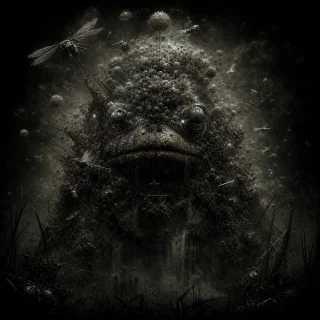 Generated editorial portrait for Bobobja, Pandemonium slot M27, net-span 7::6: Heavy Atmosphere; amphidemon of Teeming Pestilence.