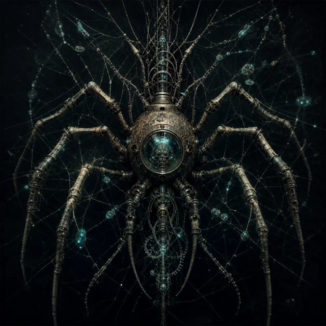 Generated editorial portrait for Minommo, Pandemonium slot M28, net-span 8::0: Webmaker; amphidemon of Submergance.