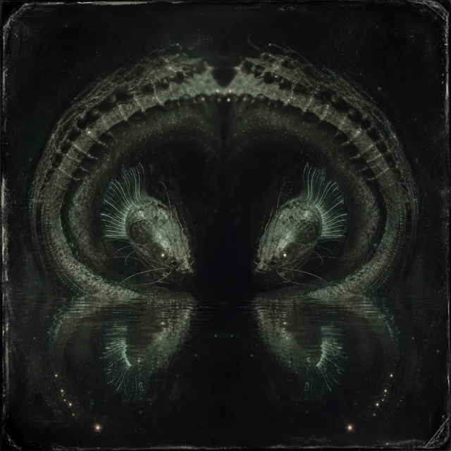 Generated editorial portrait for Mur Mur, Pandemonium slot M29, net-span 8::1: Dream-Serpent; syzygetic chronodemon of the Deep Ones.