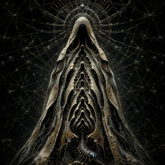 Generated editorial portrait for Unnunddo, Pandemonium slot M38, net-span 9::2: Double-Undoing; amphidemon of Endless Uncasing (onion-skin horror).
